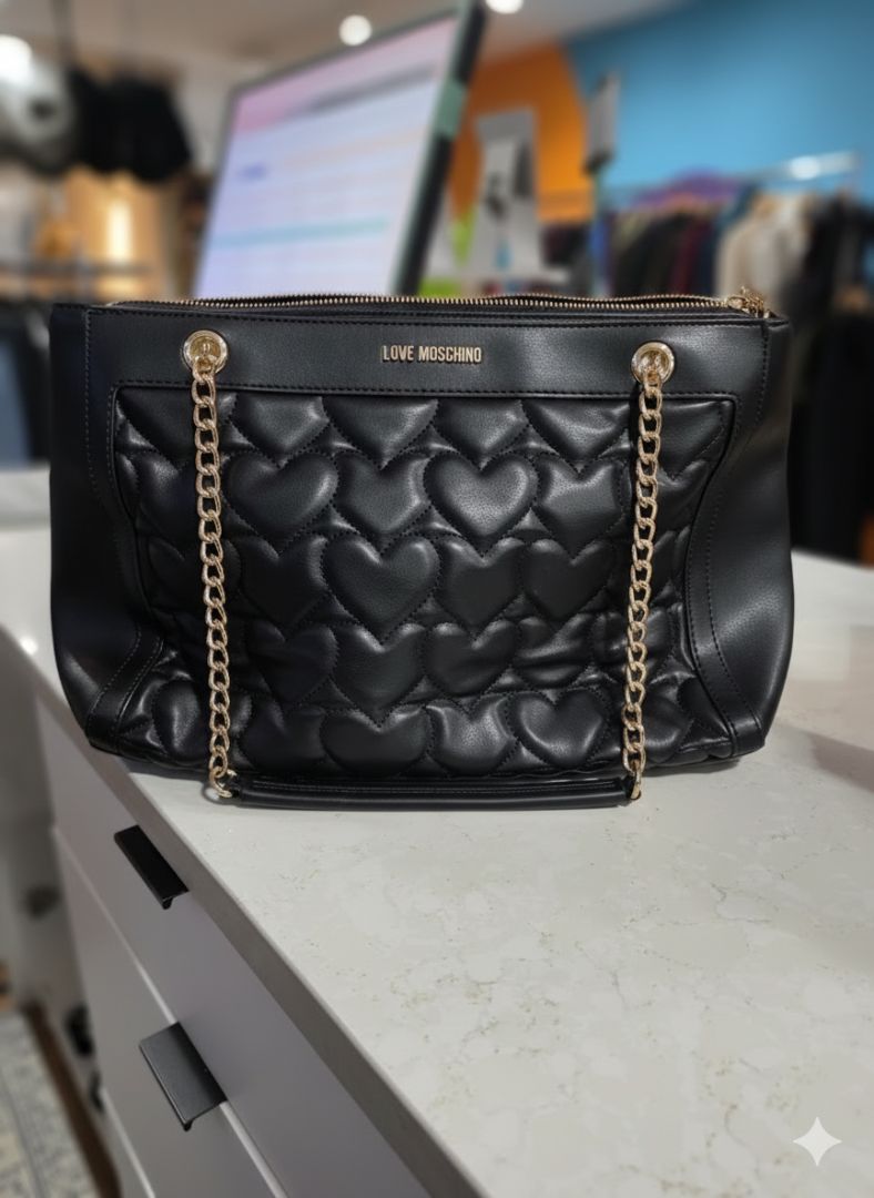 BLACK 'LOVE MOSCHINO' BAG