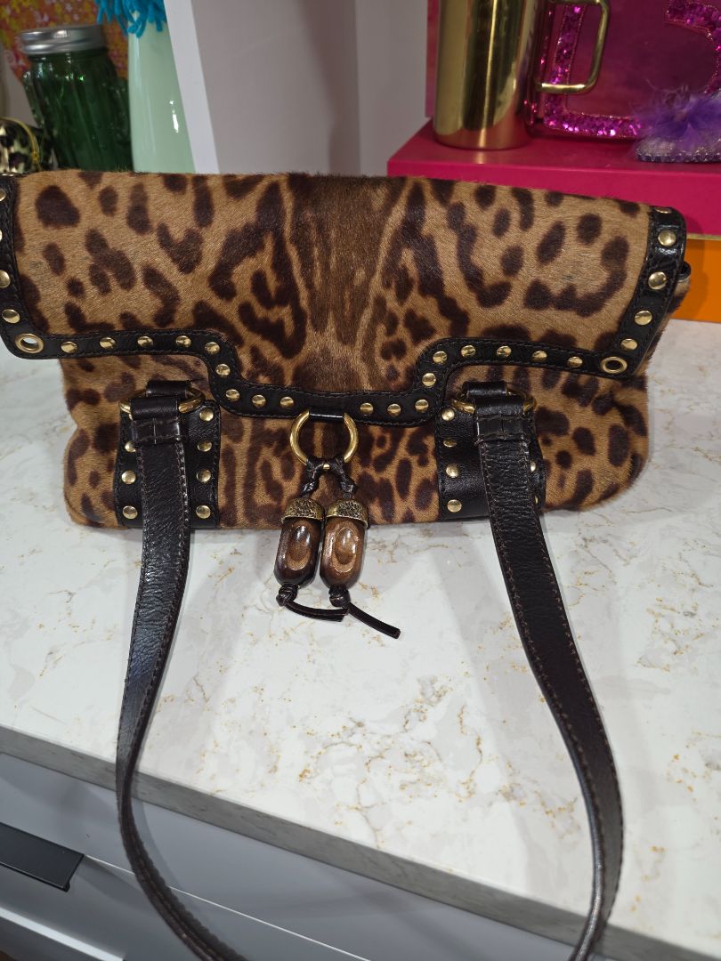 YVES SAINT LAURENT BAG LEOPARD  (AS IS)