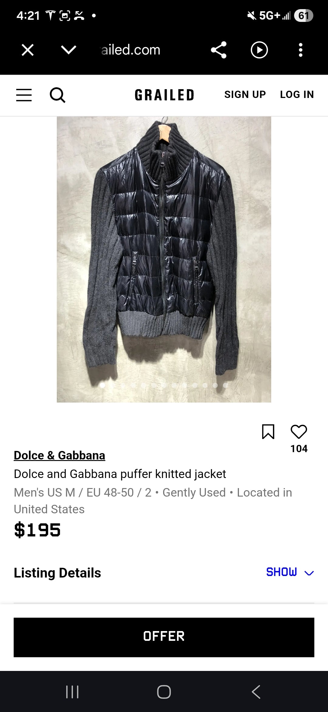 J&ANS DOLCE & GABBANA JACKET