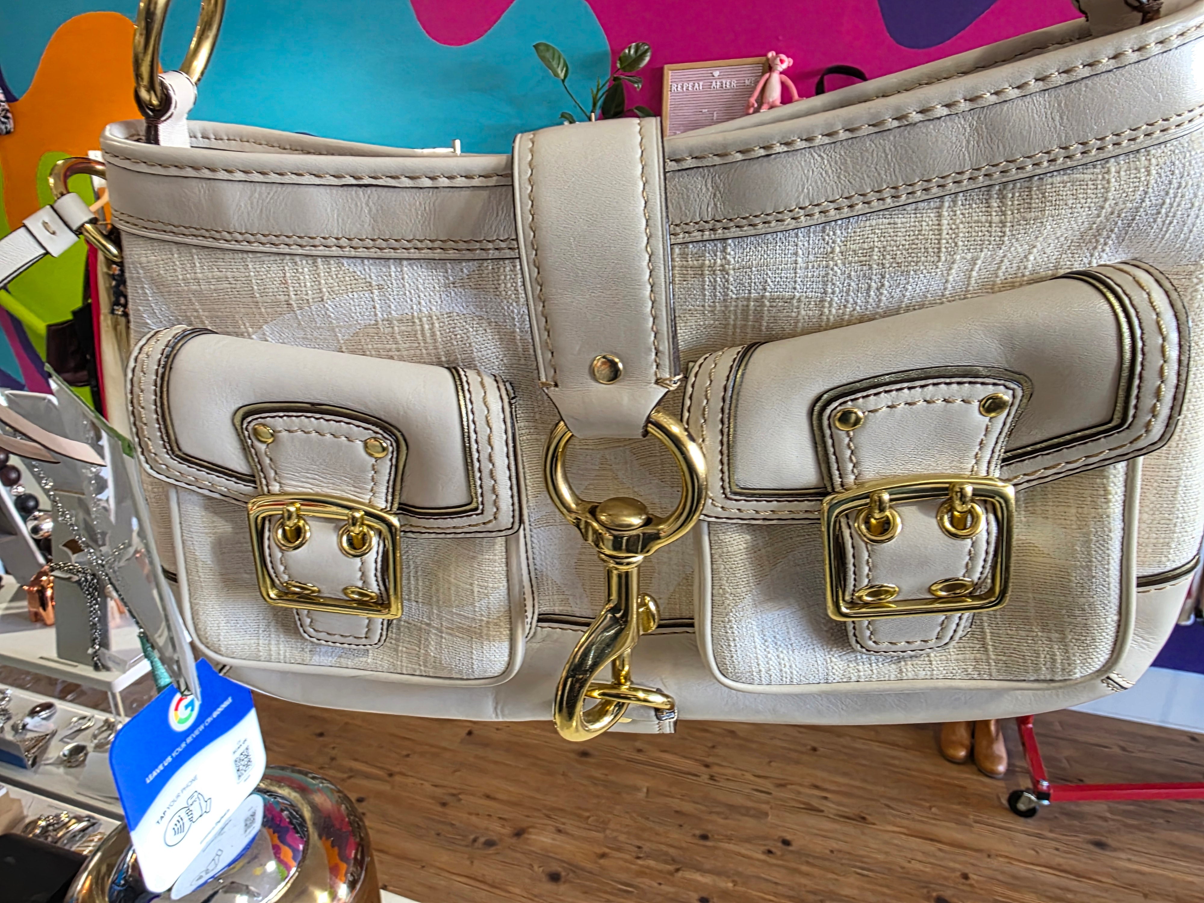 CREAM COACH VINTAGE 2000s legacy shoulder bag, mint