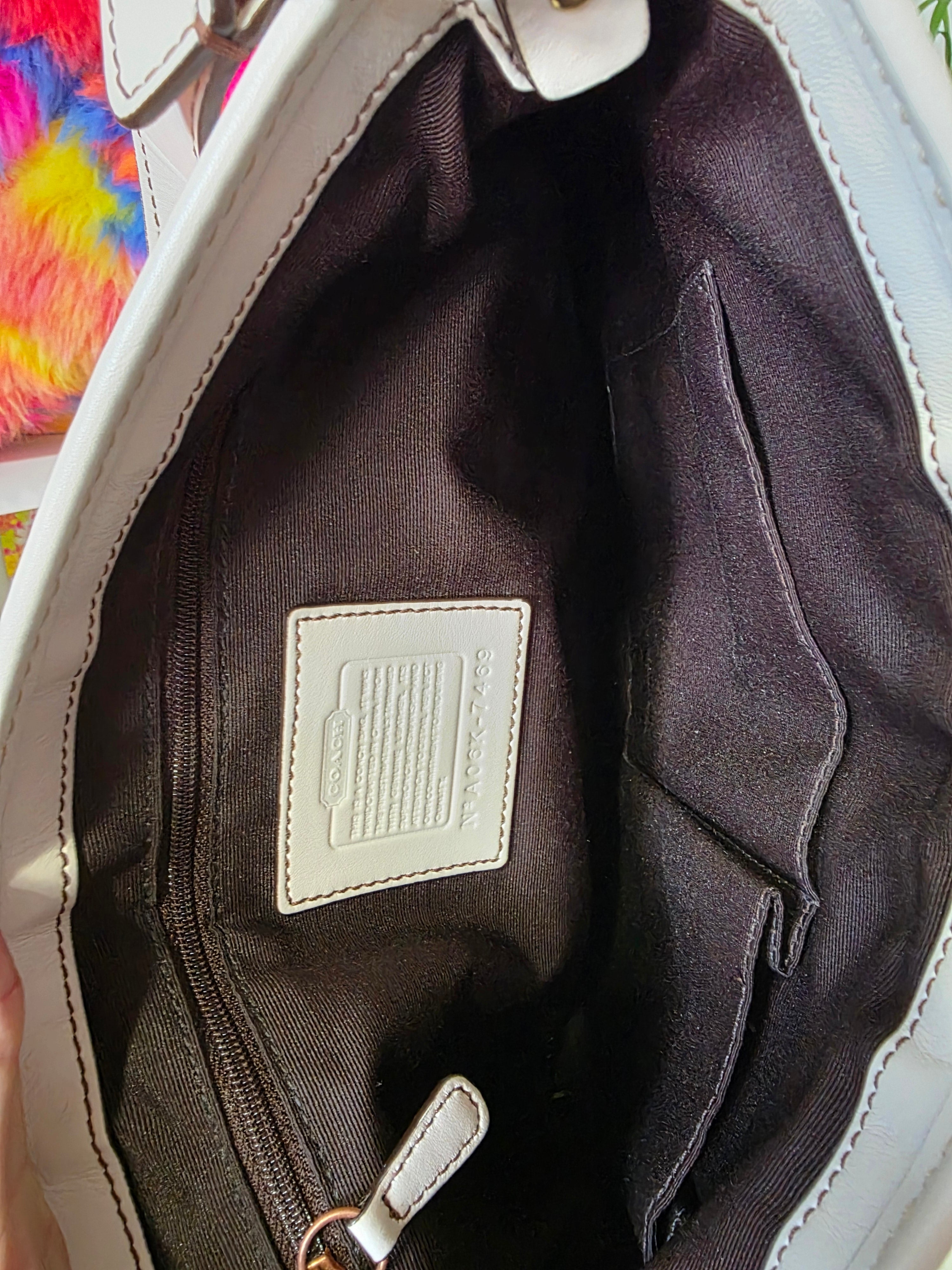 CREAM COACH VINTAGE 2000s legacy shoulder bag, mint