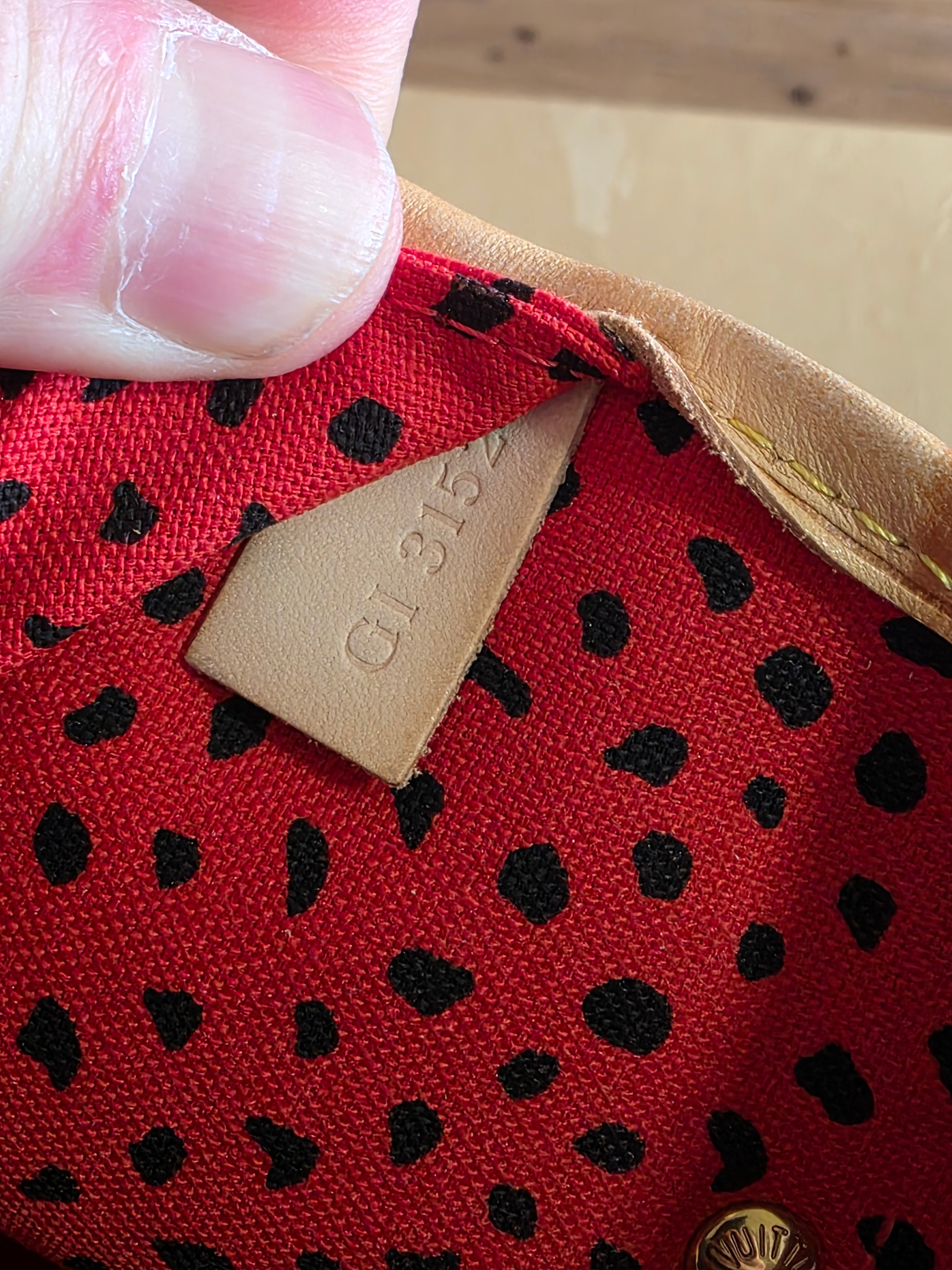BROWN/RED LOUIS VUITTON NEVER FULL KUSAMA EFFECT BAG