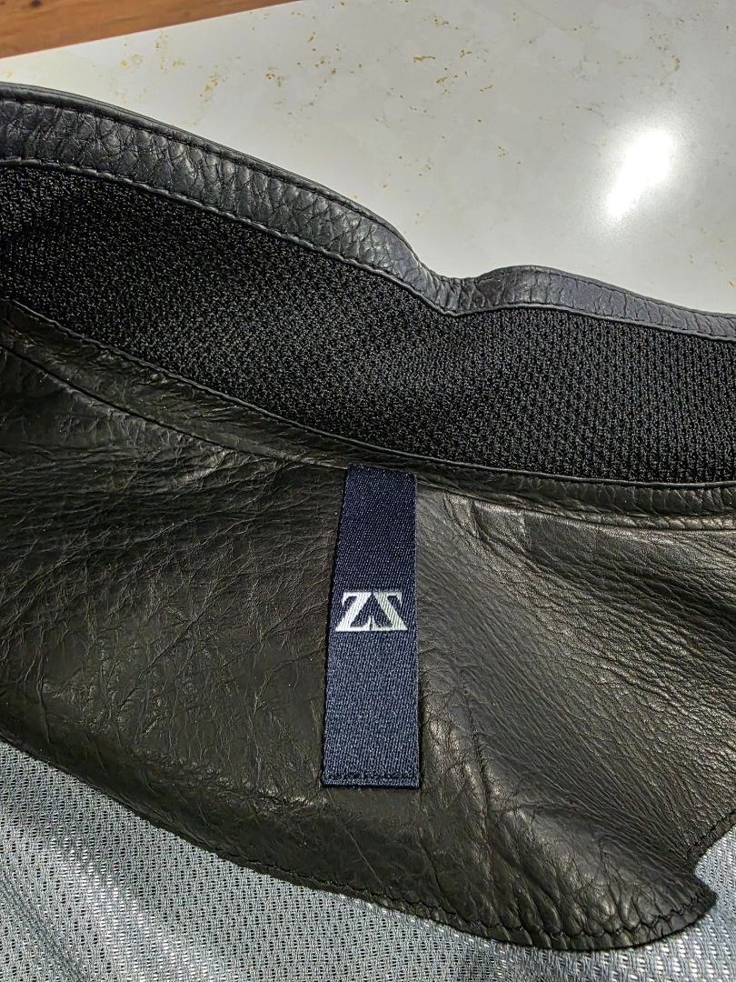BLACK ERMENEGILDO ZEGNA LEATHER JACKET, M