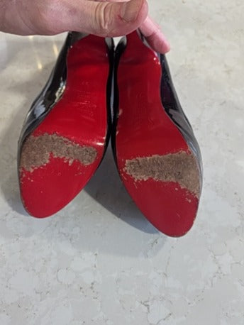 BLACK CHRISTIAN LOUBOUTINPENICHE PEEP-TOE PUMPS