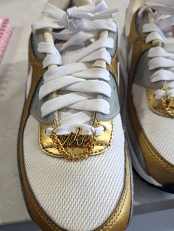 NIKE AIR MAX 90SE SNEAKERS WHITE/GOLD