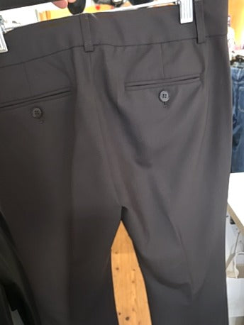 DARK GREY THEORY STRAIGHT LEG SLACKS