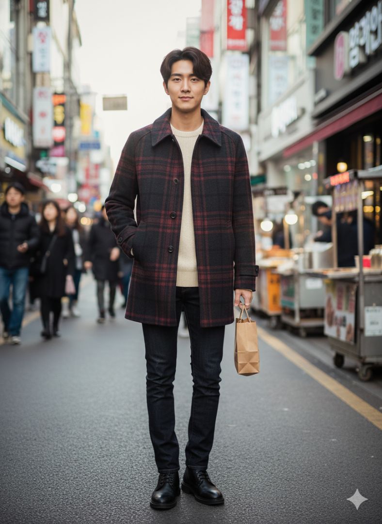 BANANA REPUBLIC MEN'S PLAID COAT