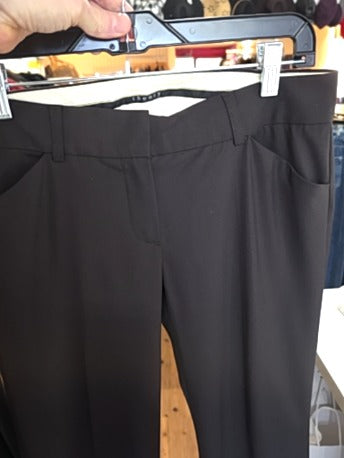 DARK GREY THEORY STRAIGHT LEG SLACKS