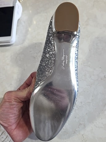 SILVER SALVATORE FERAGAMO women's shoes, 7.5