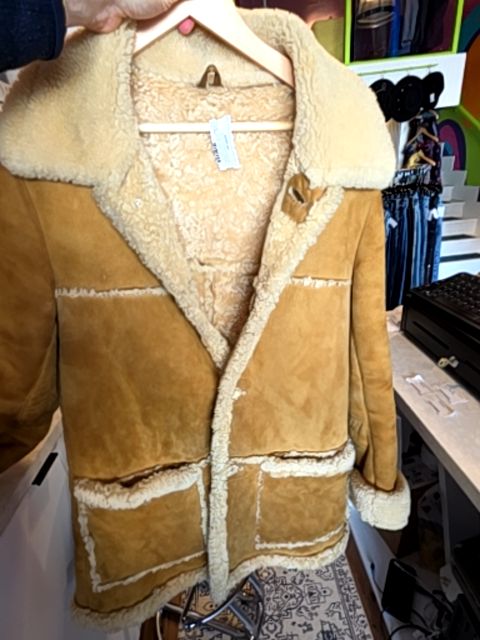 KNIGHT TAILORS VINTAGE WOOL AND LEATHER COAT