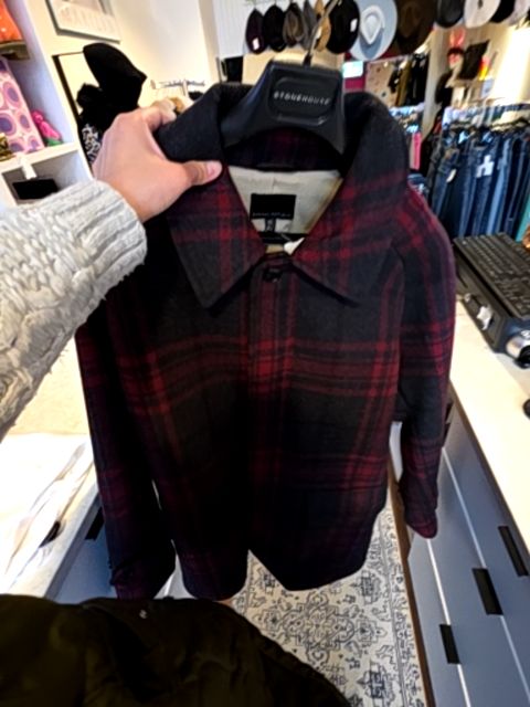 BANANA REPUBLIC MEN'S PLAID COAT