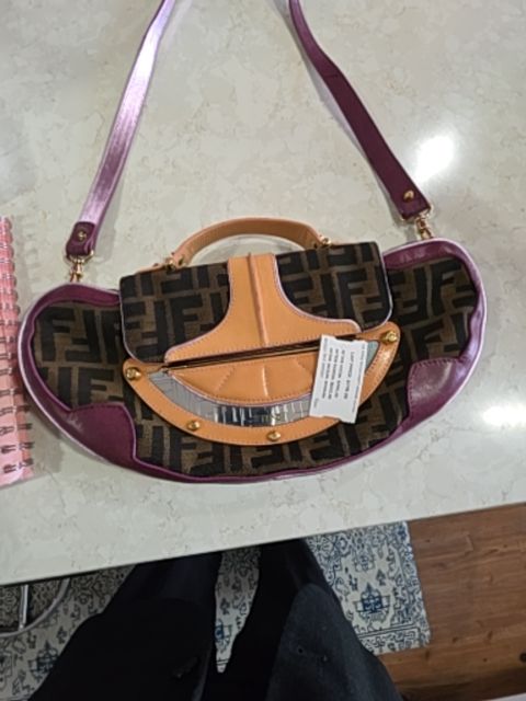 Y2K FENDI ZUCCA  VANITY MIRROR CLUTCH