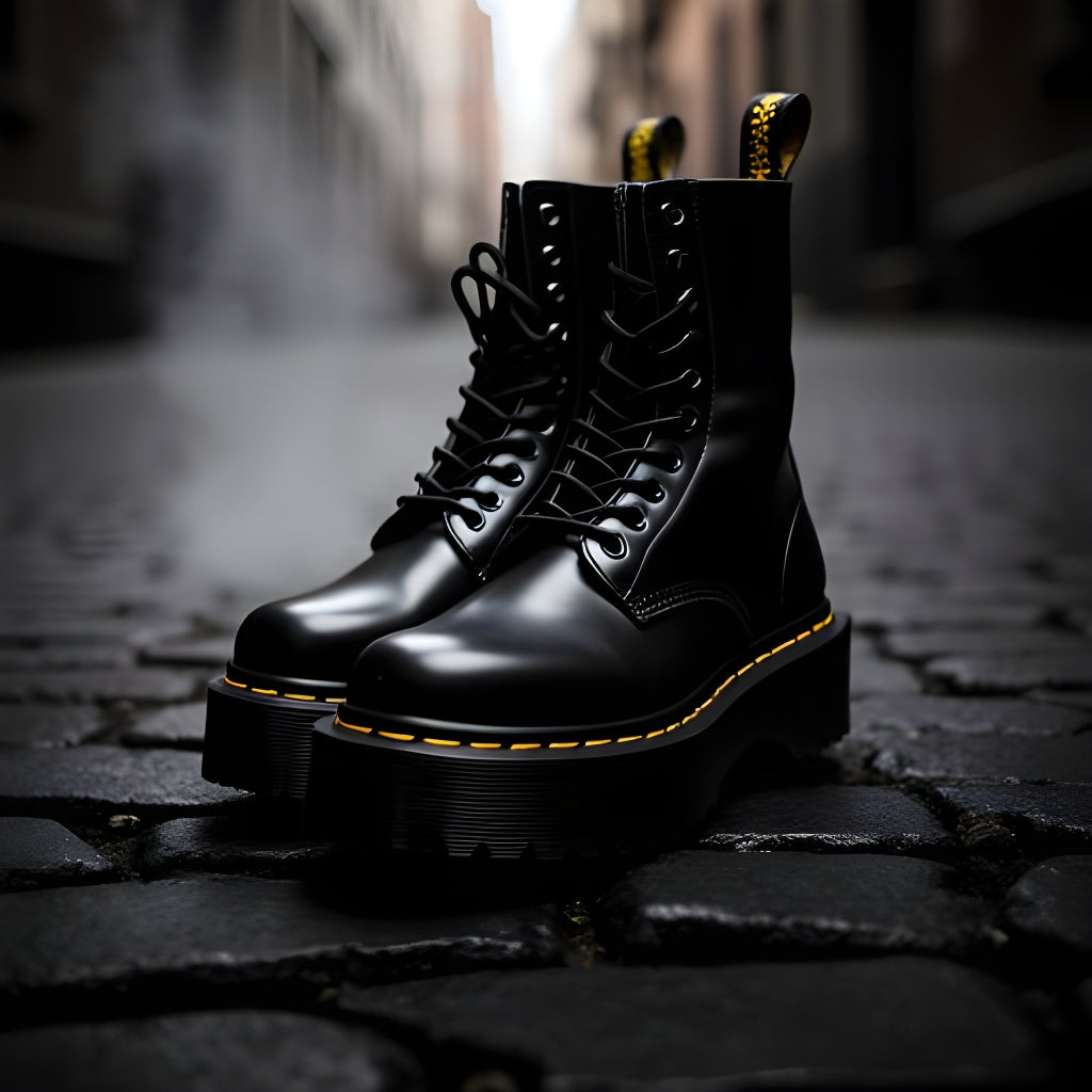 DOC Martins 3/4 platform boots black