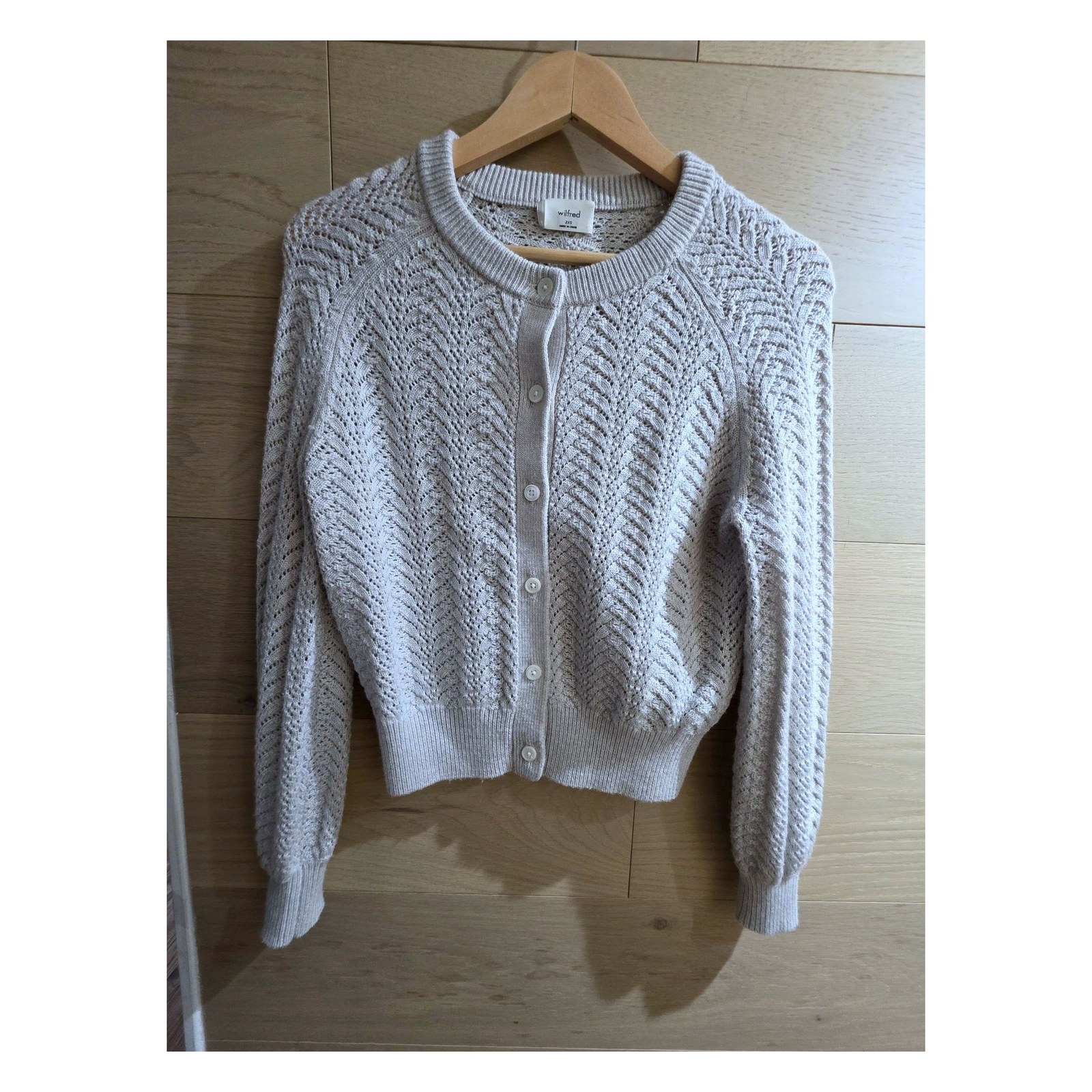 WILFRED WOOL KNIT CARDIGAN