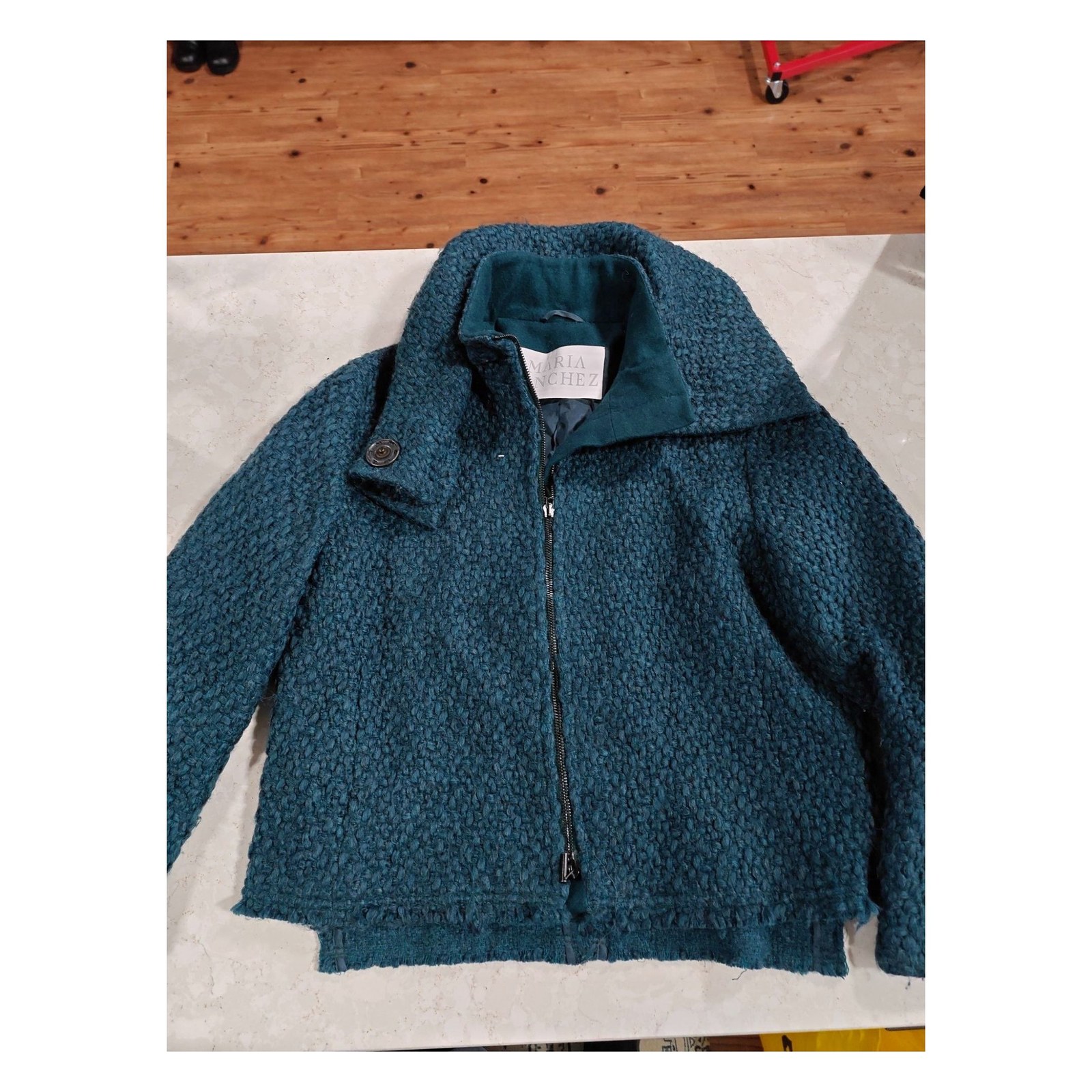 MARIA SCHENZ TEXTURED ZIP JACKET