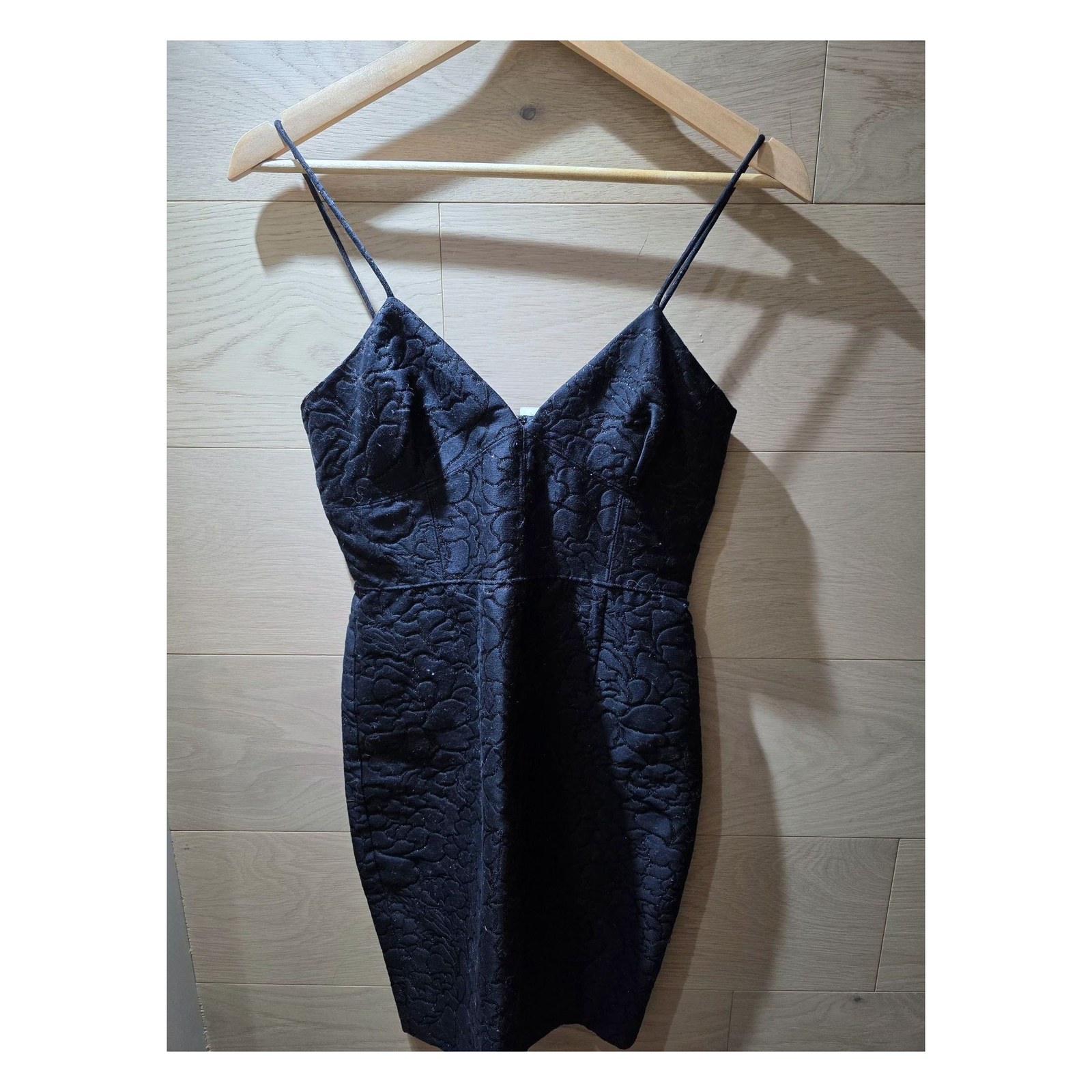 J.CREW BLACK JACQUARD CAMI DRESS