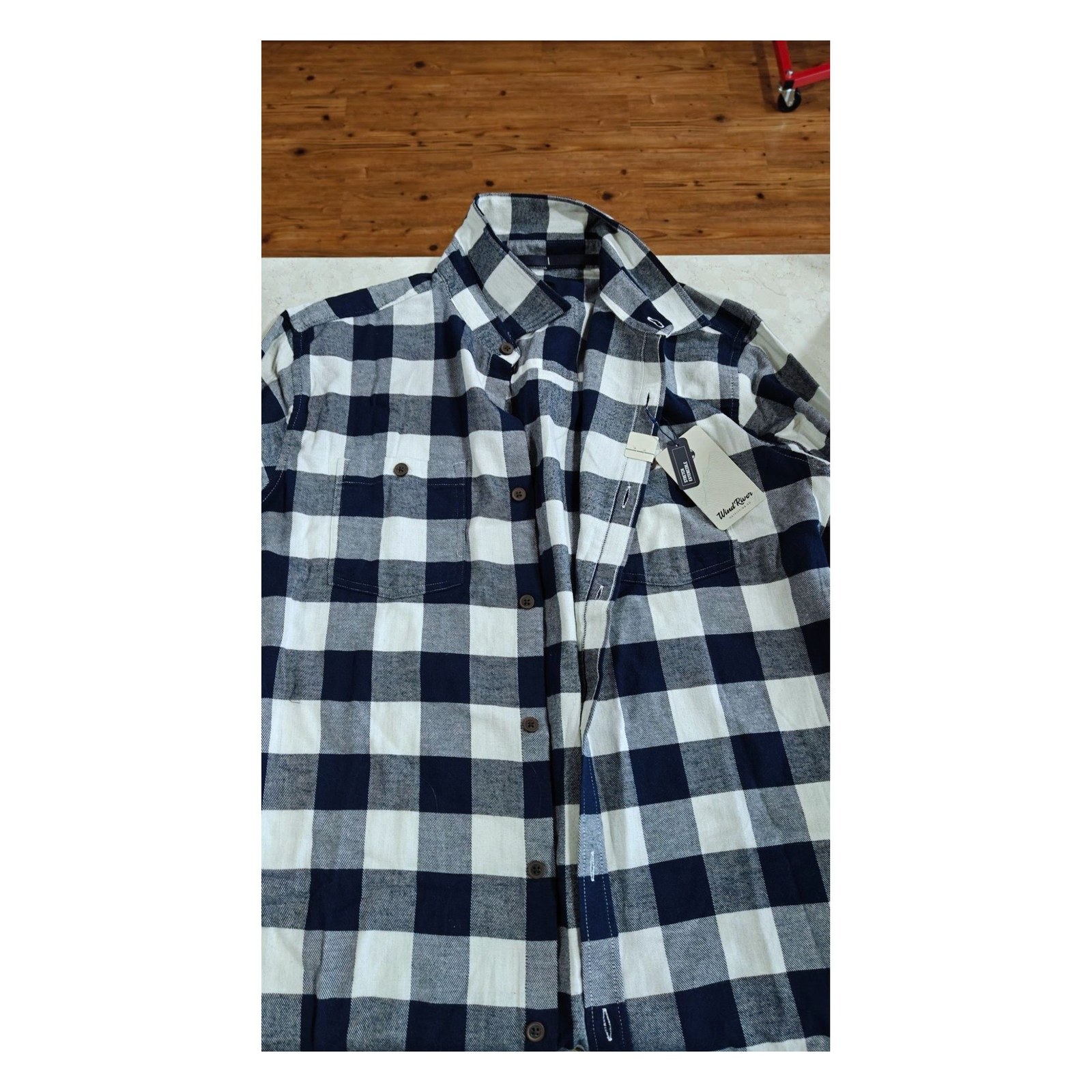 Men's Blue WIND RIVER Plaid Button Up