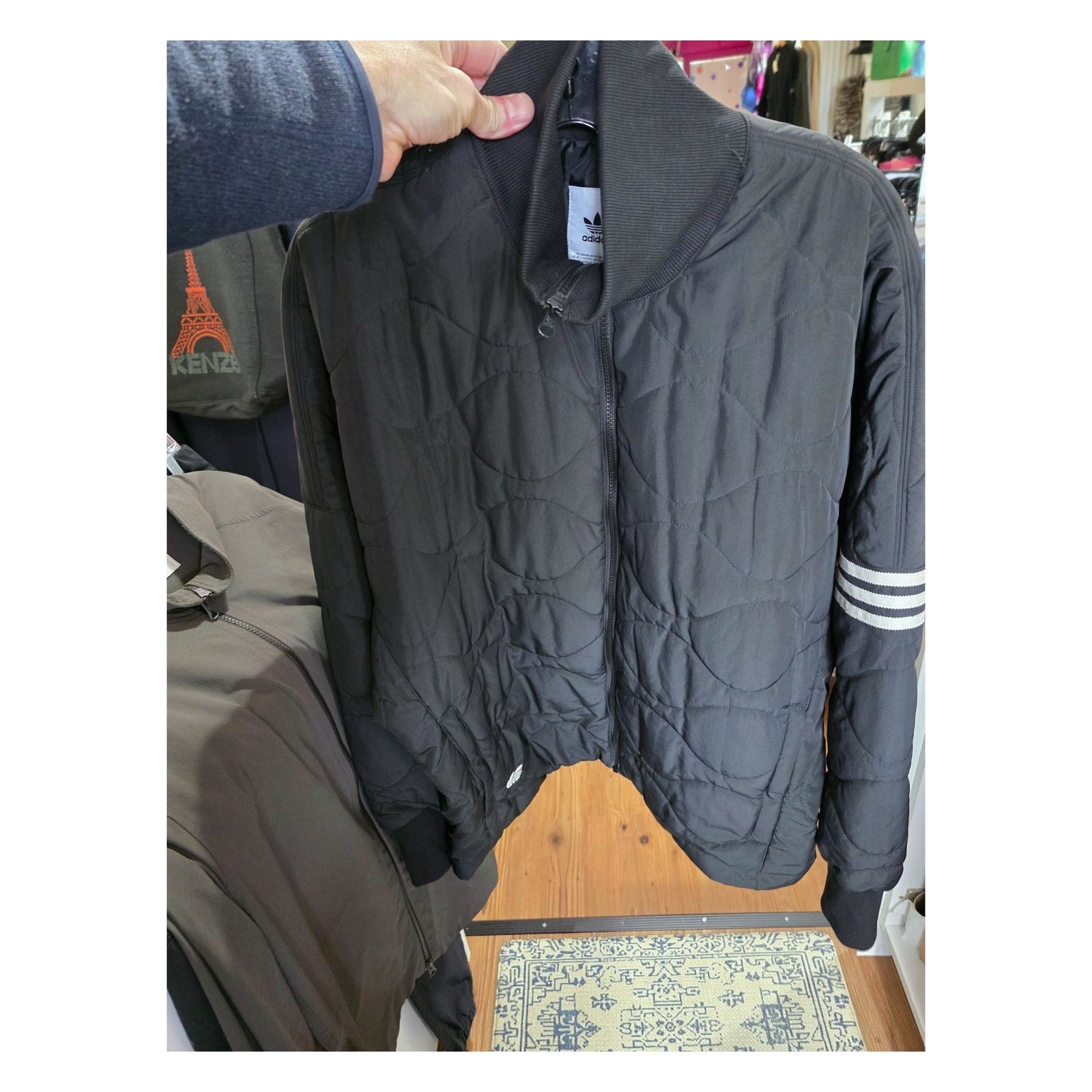 ADIDAS QUILTED ZIP JACKET