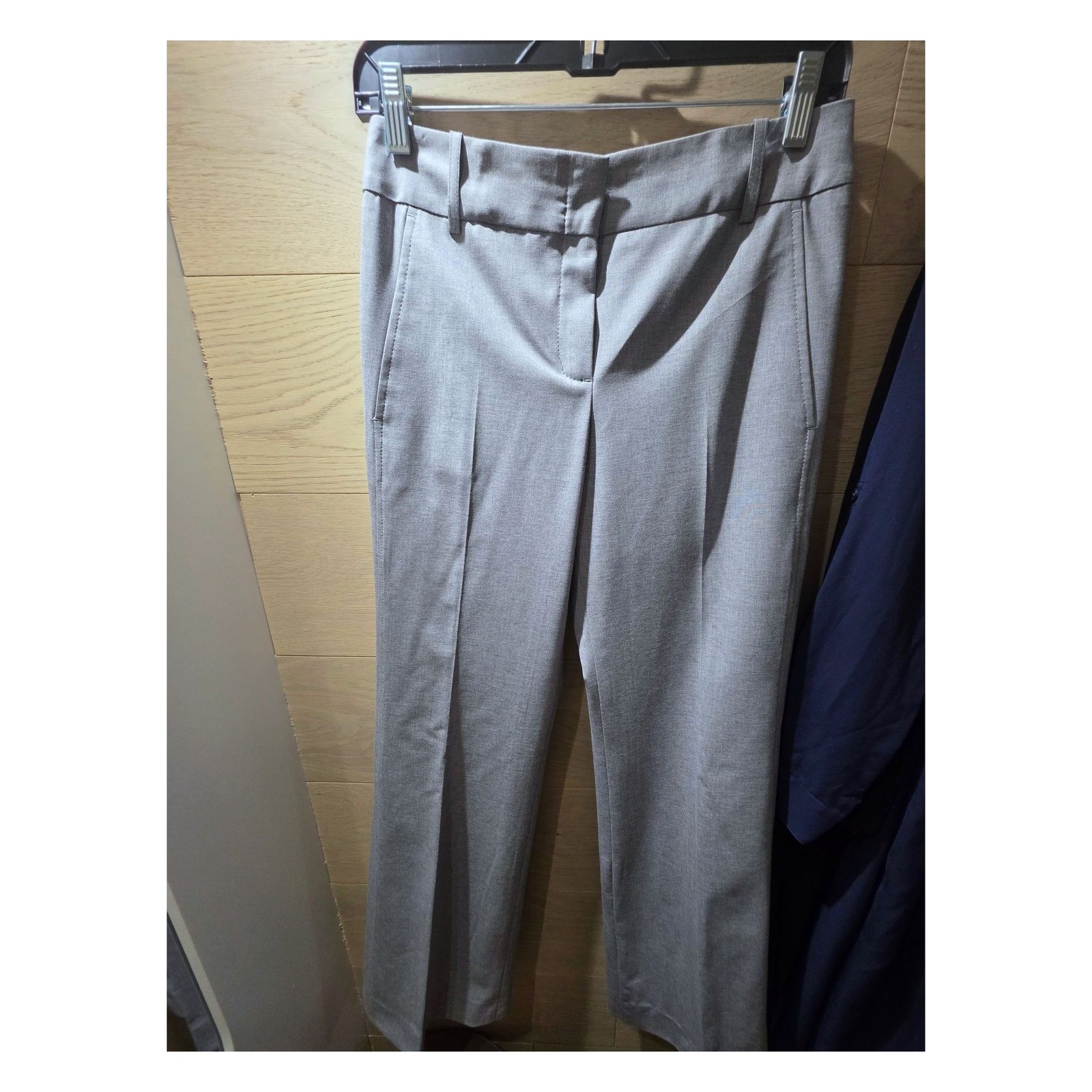 BCBGMAXAZRIA GREY WOOL DRESS PANTS