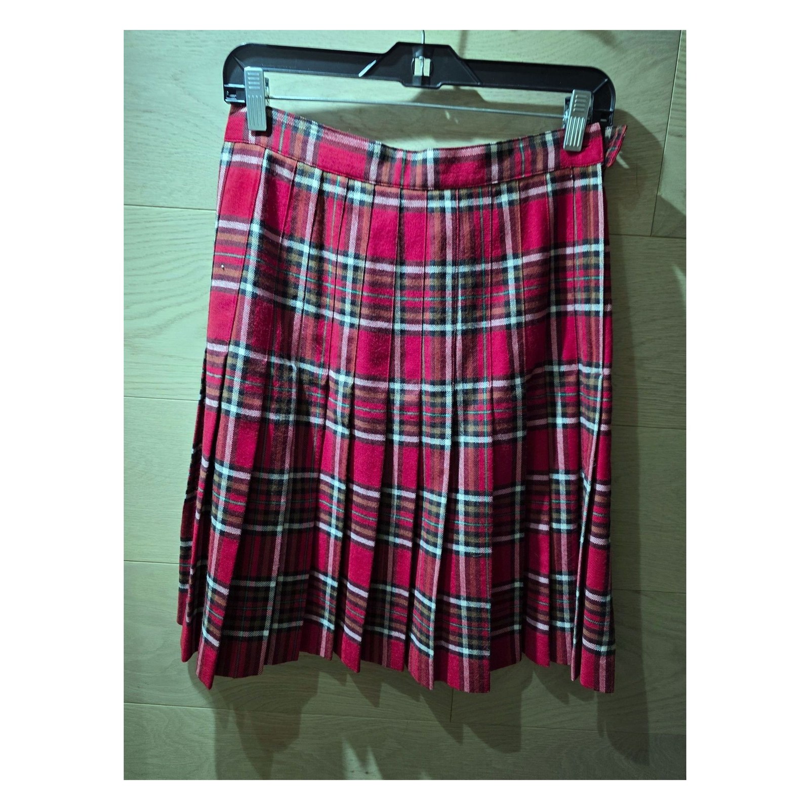 BRAEMAR BY JEREMY SCOTT PLAID WOOL SKIRT