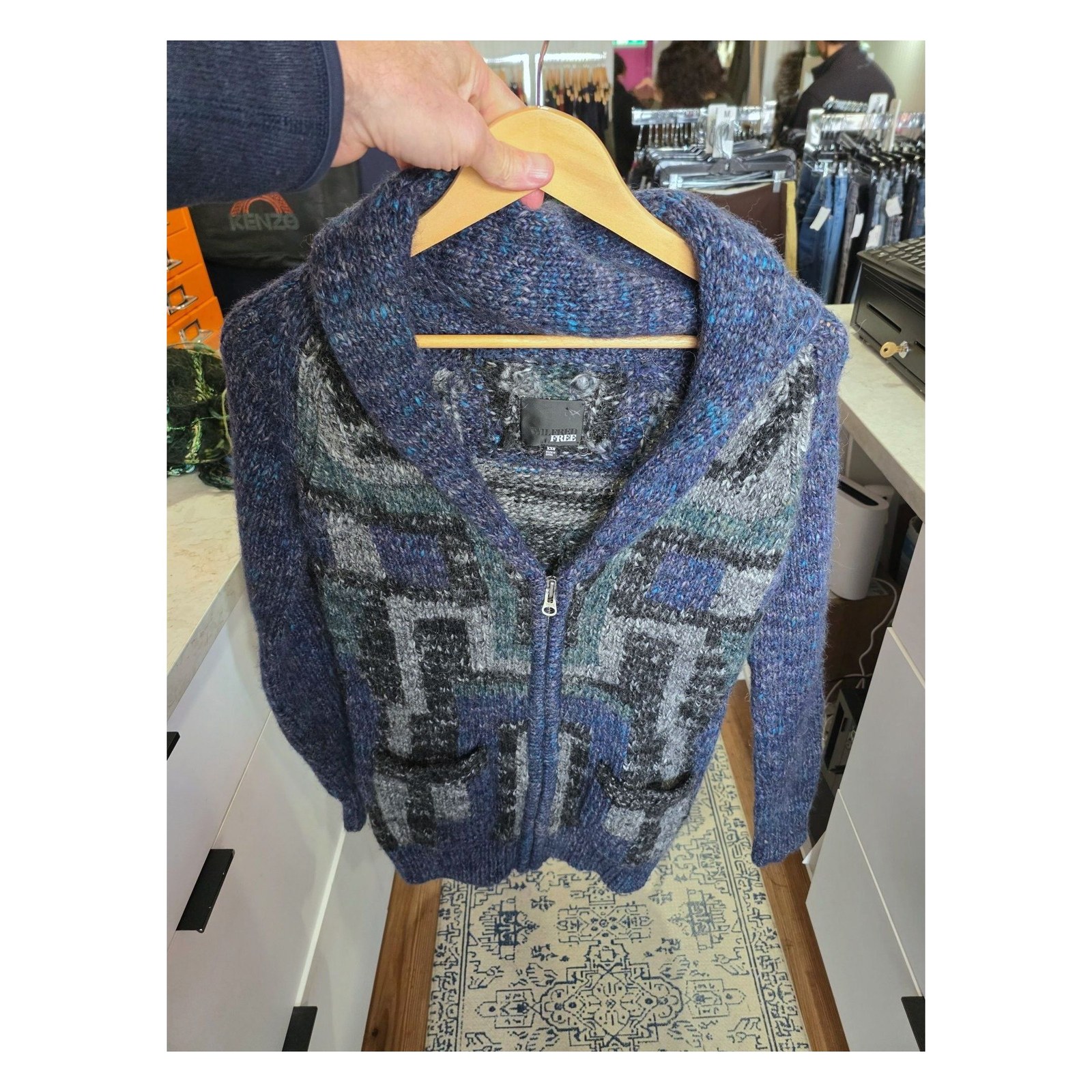 WILFRED FREE CHUNKY ZIP CARDIGAN