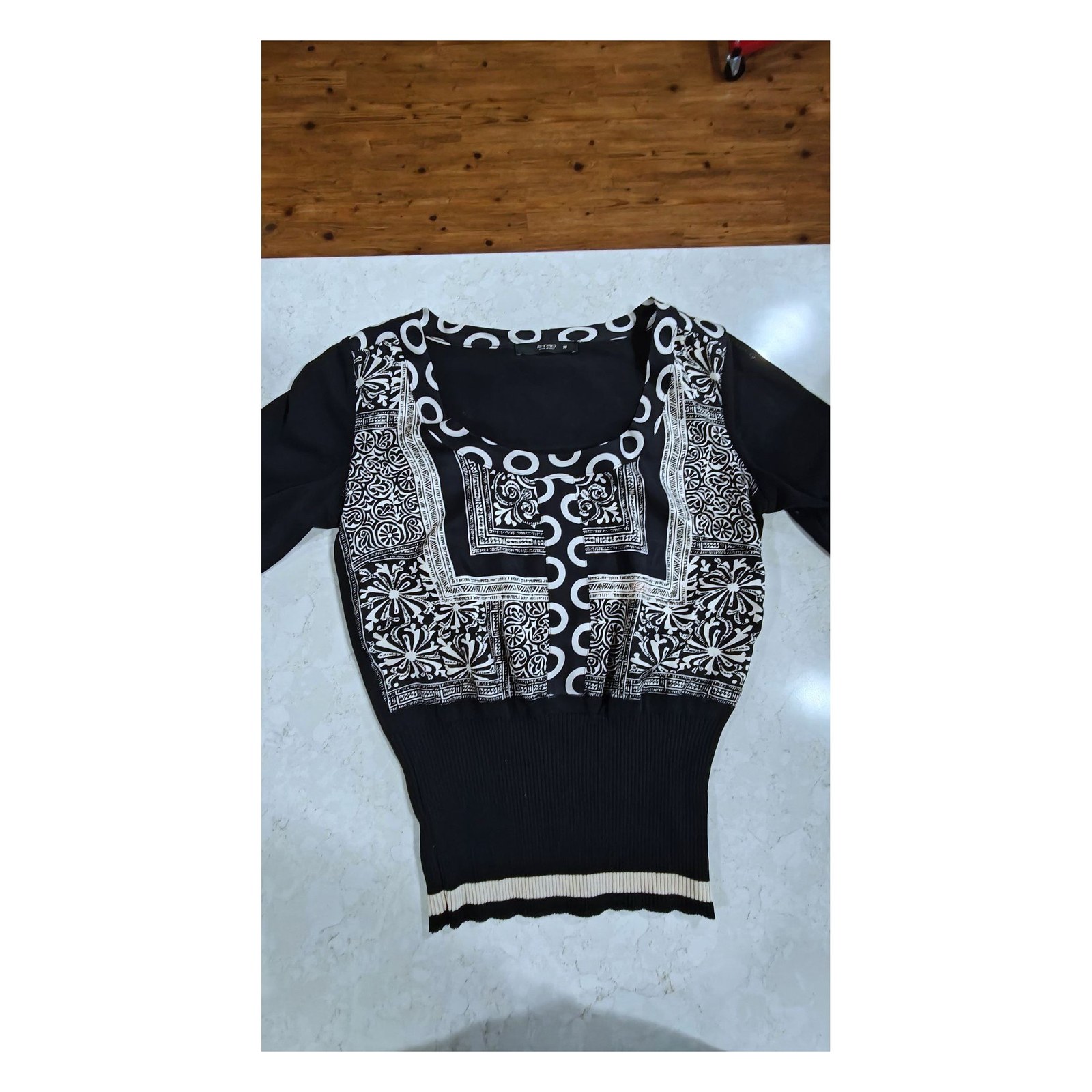 ETRO PRINTED SILK MIX TOP