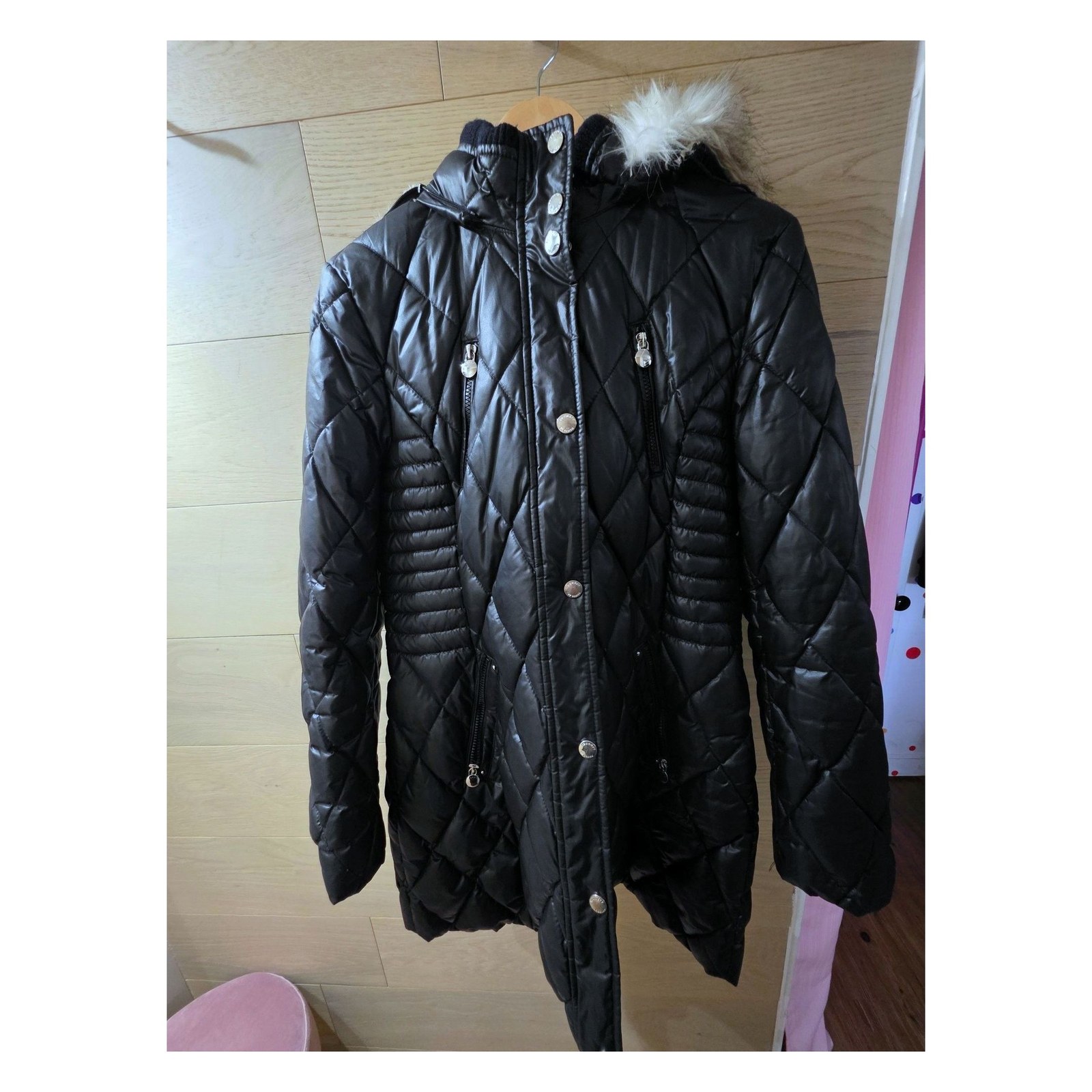 LAUNDRY BY DESIGN QUILTED PUFFER COAT
