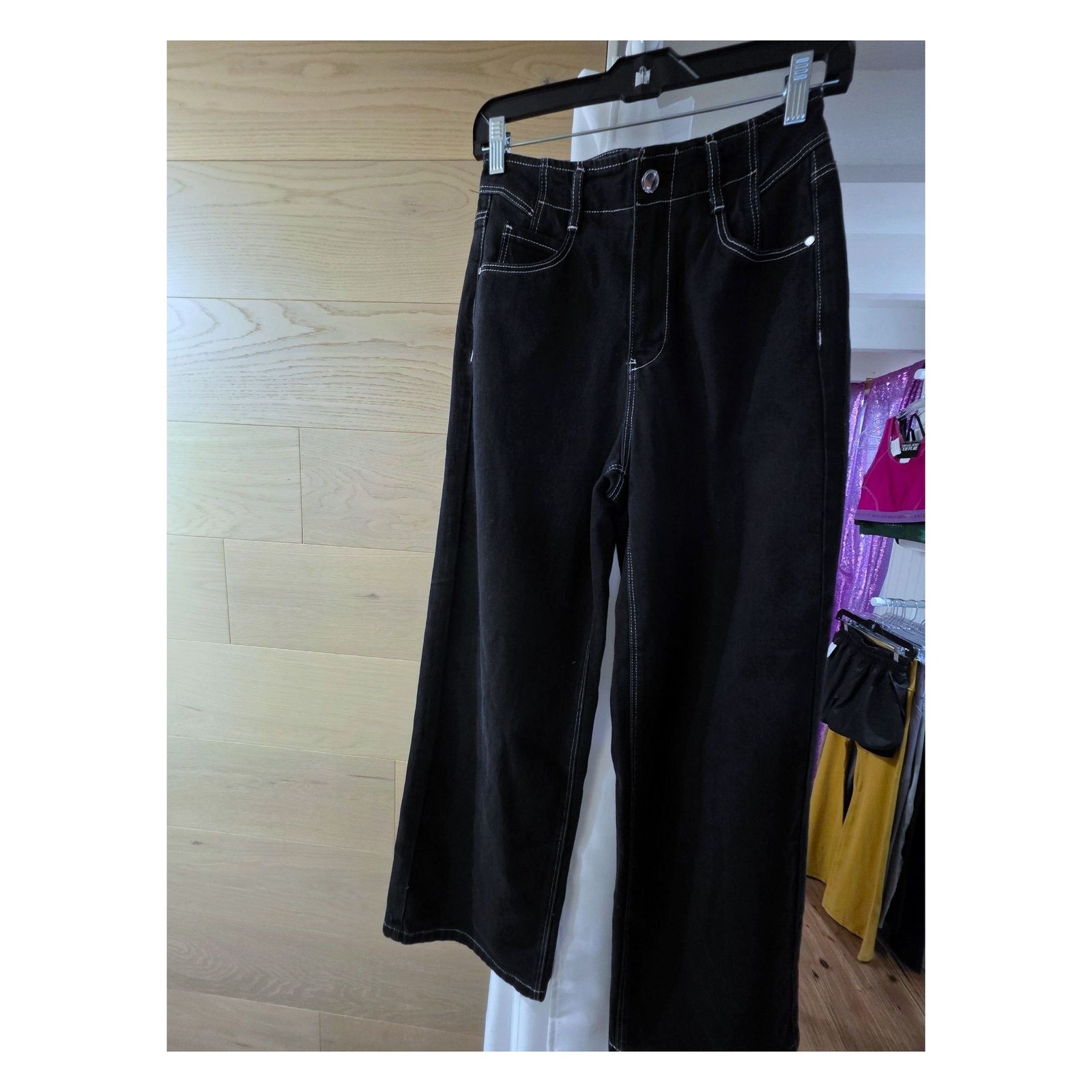 ONLY BLACK CONTRAST STITCH JEANS