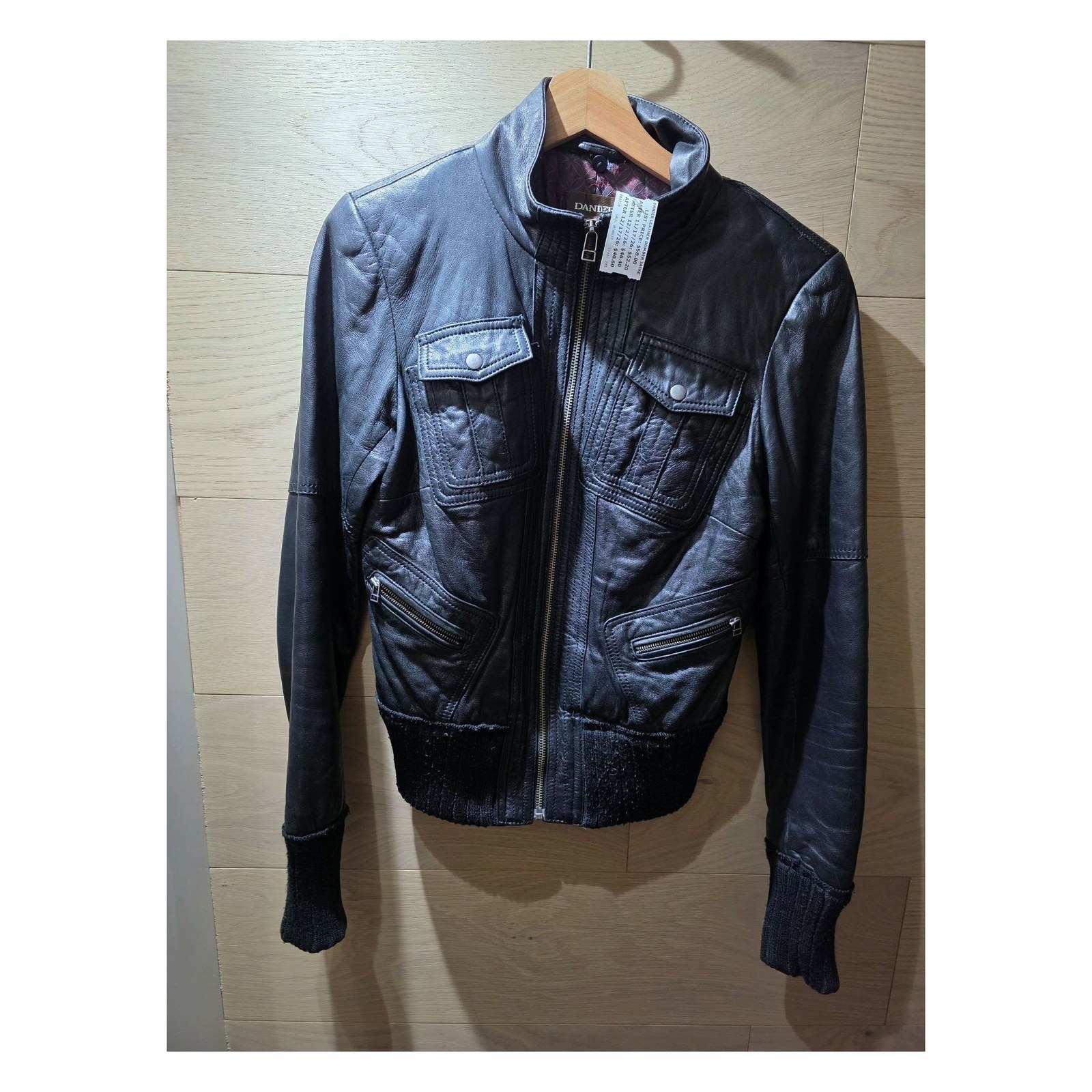 DANIER LEATHER BOMBER JACKET