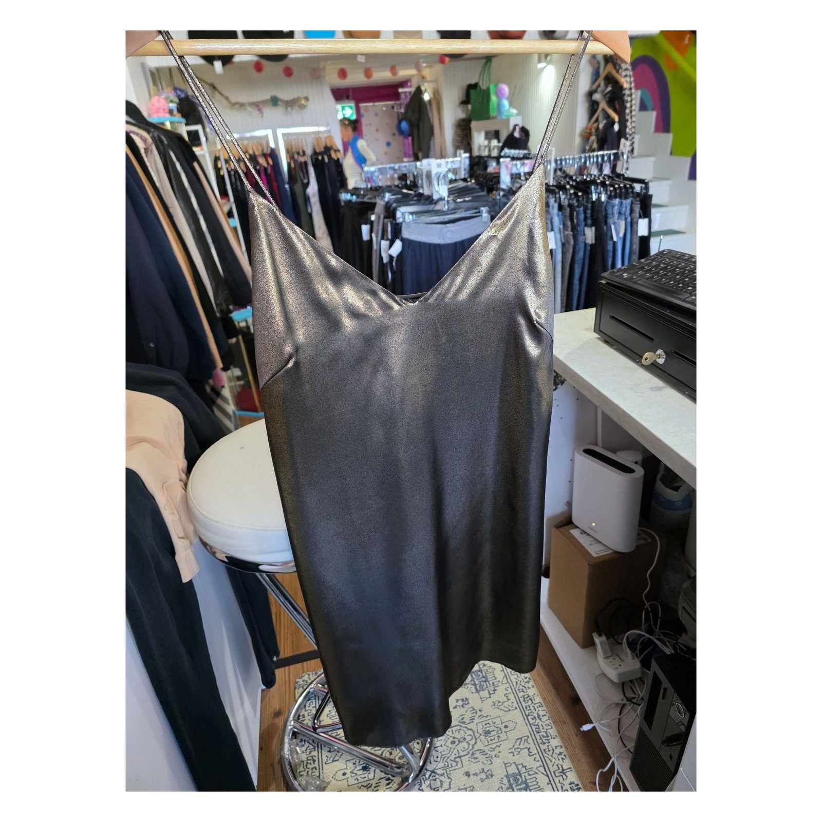 WILFRED FREE METALLIC SLIP DRESS