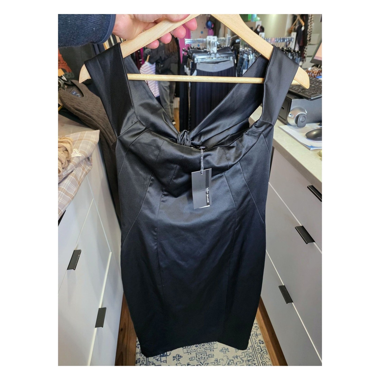 EXTYN ITALIA SATIN COCKTAIL DRESS
