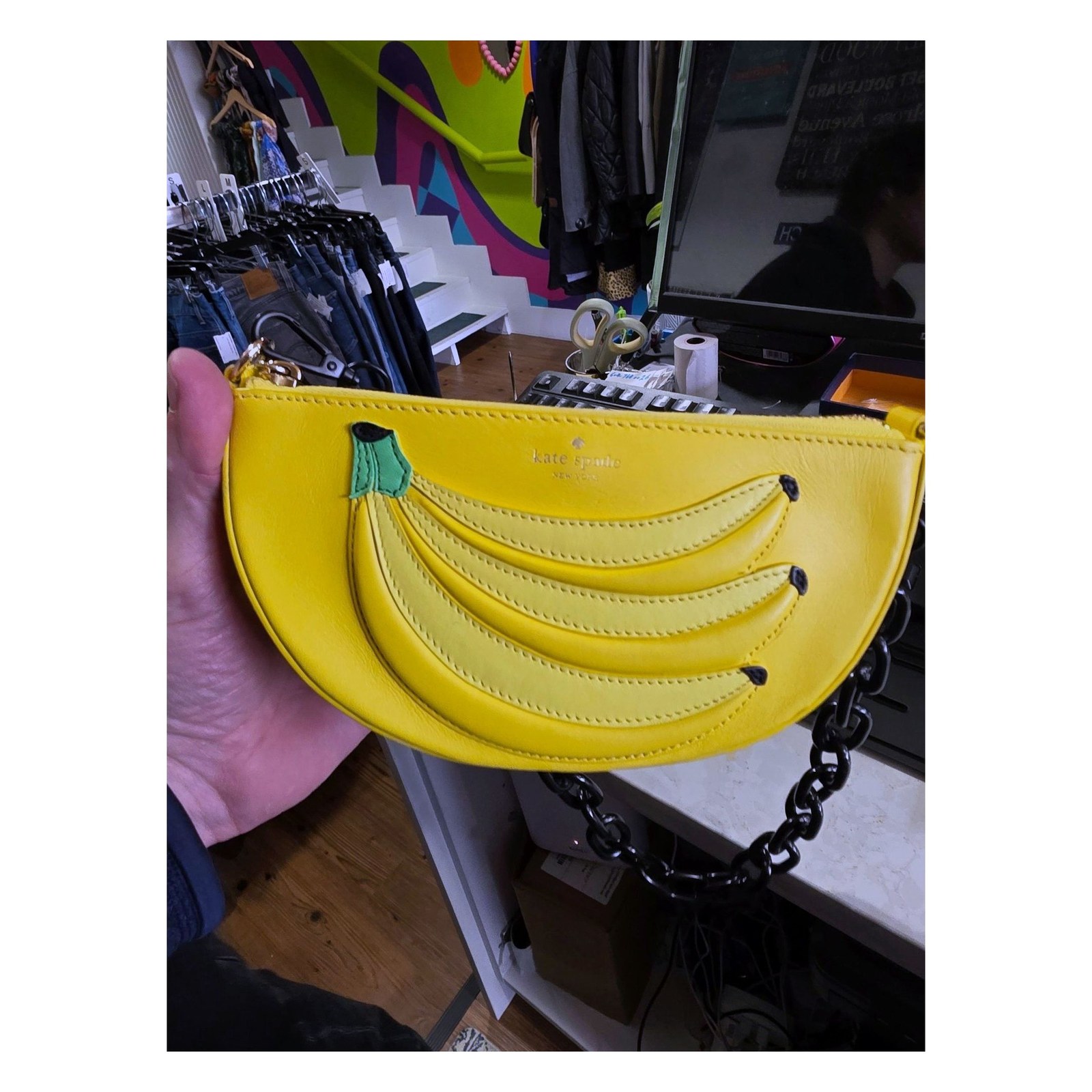 KATE SPADE NOVELTY BANANA LEATHER BAG