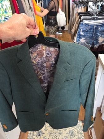 TEAL SURMESUR WOOL MEN'S BLAZER