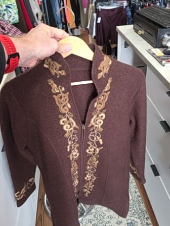 BROWN BTQ WOOL COAT