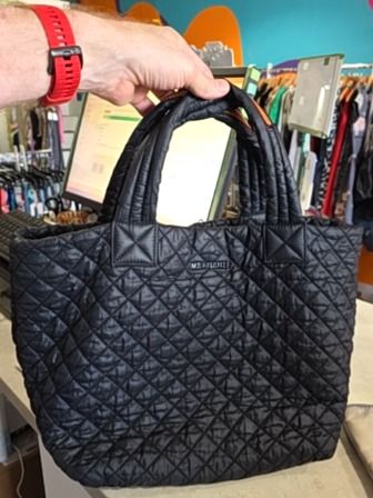 BLACK MZ WALLACE QUILTED METRO TOTE BAG