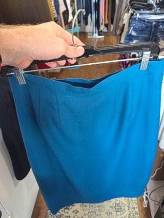 VINTAGE PEACOCK BLUE GIOVANNI PETRINI SKIRT