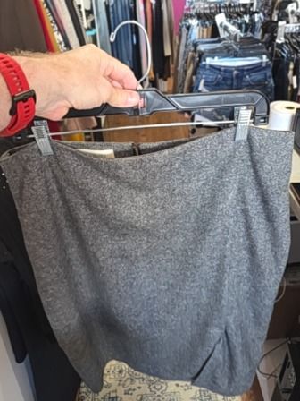 GREY TALBOTS WOOL BLEND SKIRT