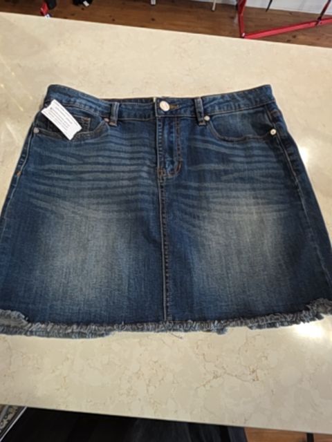 indigo reign denim mini skirt