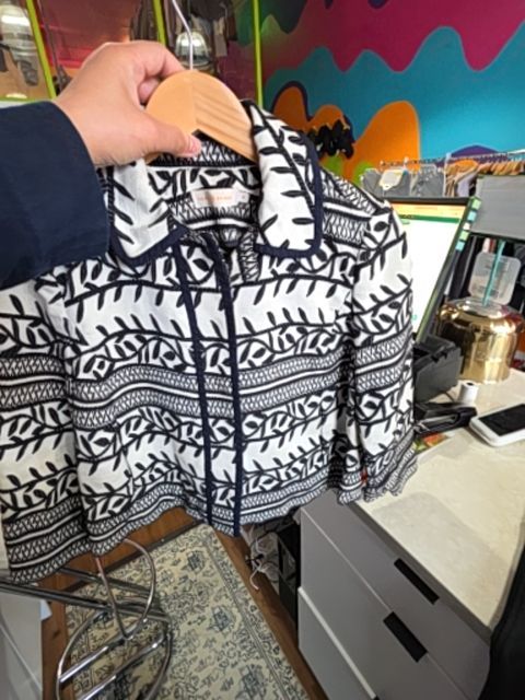 TORY BURCH JACKET LEAF PATTERN