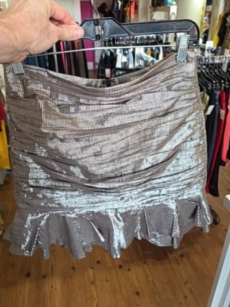 SILVER LES COYOTES DE PARISRUCHED MINI SKIRT
