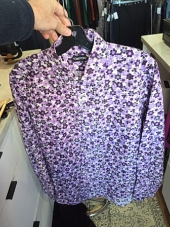 PURPLE TOM FORD COTTON SILK BLEND SHIRT