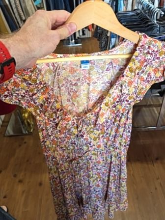 RED YELLOW OLD NAVY SLEEVELESS DRESS, S