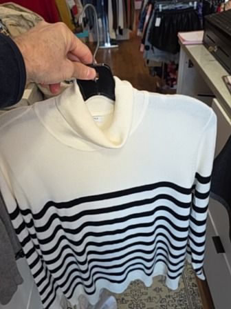 BLACK/WHITE REITMANS SWEATER (AS IS)