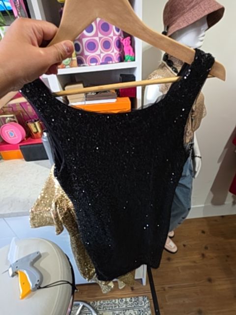 trafaluc zara sequin sleeveless dress black