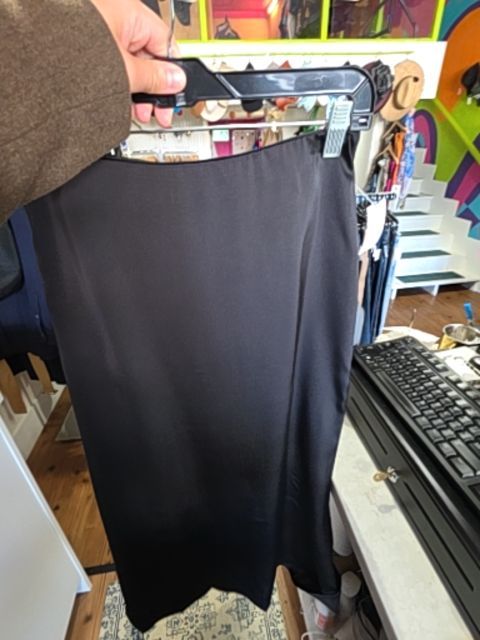 BTQ MAXI SKIRT, BLACK A LINE