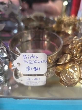 STERLING SILVER BIRKS HINGED BRACELET