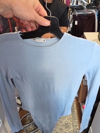 BABY BLUE ZARA BODYSUIT, S