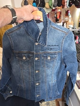 VINTAGE BLUE FUBU DENIM JACKET