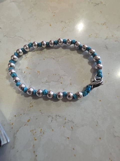 silver blue spada riccione bracelet 925