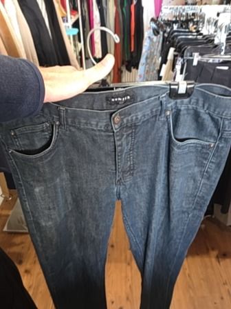 DARK BLUE HUFFER JEANS